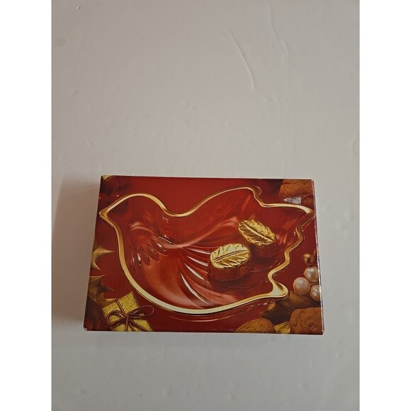 Vintage Home Beautiful Peace Dove Gold Rimmed Sweets Dish Original Box Holiday - Picture 3 of 7